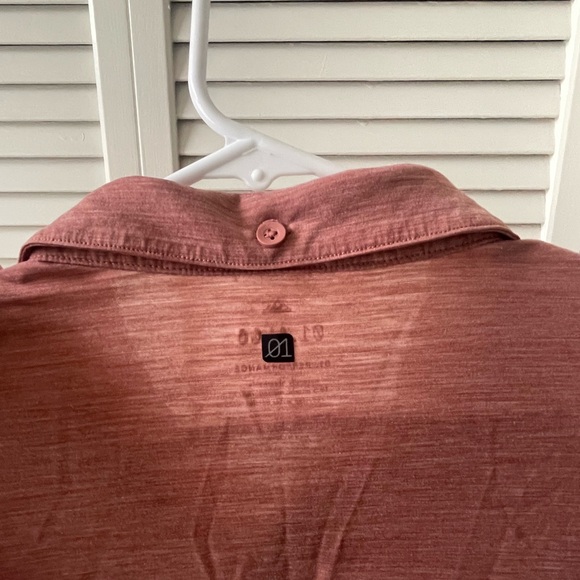 Algo Lightweight Performance Polo Shirt - Light Rust Color - Like New - Medium - Picture 4 of 6